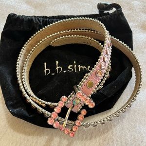 B.B. Simon Thin Pink Belt